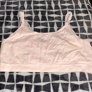 mine Pink Lace Trim Bralette